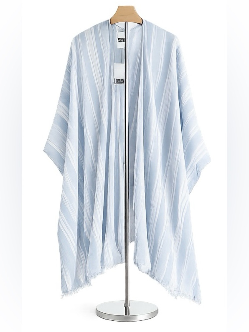 Nordstrom  Blue & White Striped Gauze Ruana Cover-Up | One Size | NWT 💙🏝️ - Picture 3 of 8